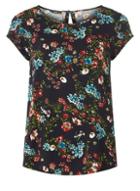 Dorothy Perkins *only Navy Floral Shell Top