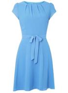 Dorothy Perkins *billie & Blossom Blue Chiffon Soft Belt Skater Dress