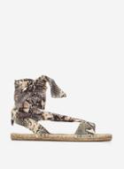 Dorothy Perkins Multi Colour Snake Print 'frenchie' Espadrille Sandals
