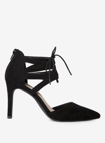 Dorothy Perkins Black Lace Up Elle Court Shoes