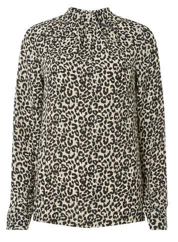 Dorothy Perkins *tall Multicoloured Leopard Print Long Sleeve Blouse
