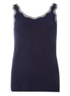 Dorothy Perkins Navy Scallop Embroidered Vest Top