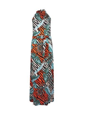Dorothy Perkins Multi Colour Neon Jungle Print Maxi Dress