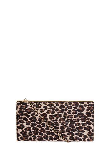 Dorothy Perkins Leopard Structured Clutch Bag