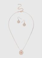 Dorothy Perkins Rose Gold Filli Necklace And Earrings