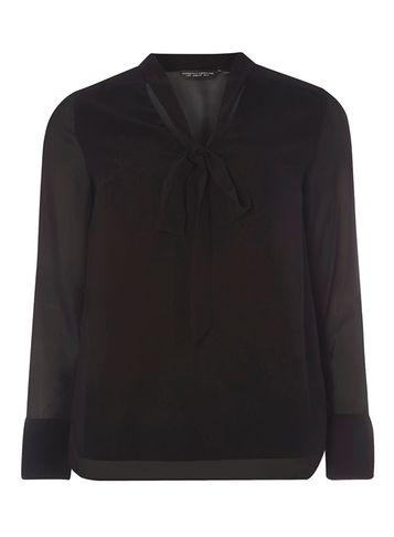 Dorothy Perkins Black Pussybow Blouse