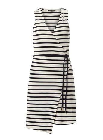 Dorothy Perkins Navy Stripe Wrap Dress