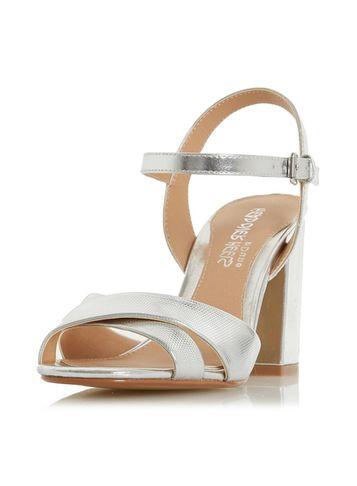 Dorothy Perkins *head Over Heels By Dune Silver 'missty' Heel Sandals