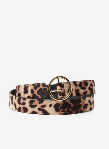 Dorothy Perkins Leopard Print Single Circle Belt