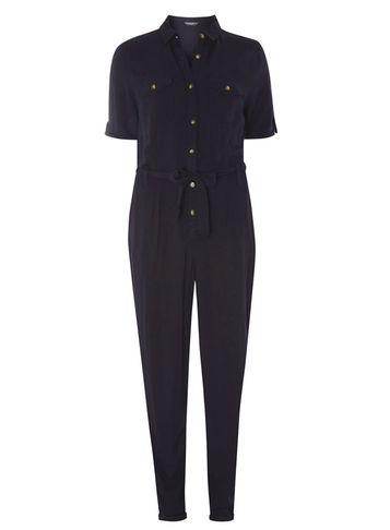 Dorothy Perkins *tall Navy Shirt Jumpsuit