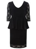 Dorothy Perkins Alice & You Black Lace Peplum Dress