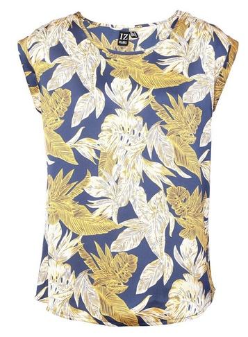 *izabel London Multi Colour Leaf Print Shell Top