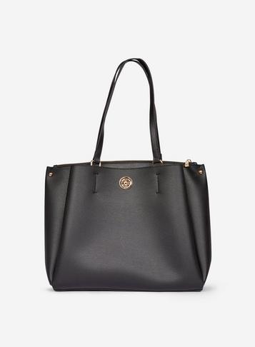 Dorothy Perkins Black Compartment Tote Bag