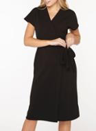 Dorothy Perkins Black Fit And Flare Wrap Dress