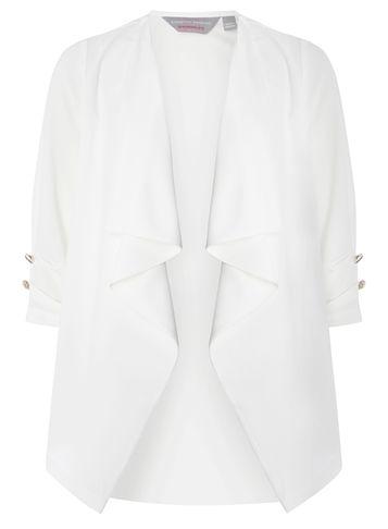 Dorothy Perkins Petite Ivory Waterfall Jacket