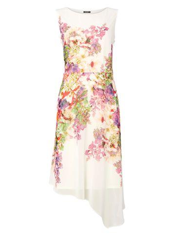 Dorothy Perkins *roman Originals Ivory Floral Print Skater Dress