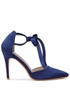 *chi Chi London Navy Tie Up Court Shoes