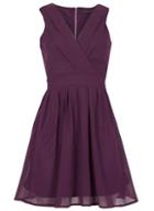 Dorothy Perkins *tenki Purple V-neck Plain Dress