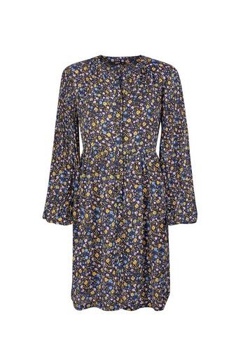 *only Yellow Ditsy Floral Print Skater Dress