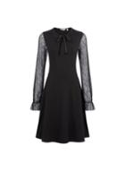 Dorothy Perkins *tall Black Lace Sleeve Dress
