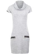Dorothy Perkins * Izabel London Grey Roll Neck Knit Dress