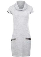 Dorothy Perkins * Izabel London Grey Roll Neck Knit Dress