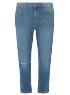 Dorothy Perkins Mid Wash Taylor Cropped Cigarette Jeans