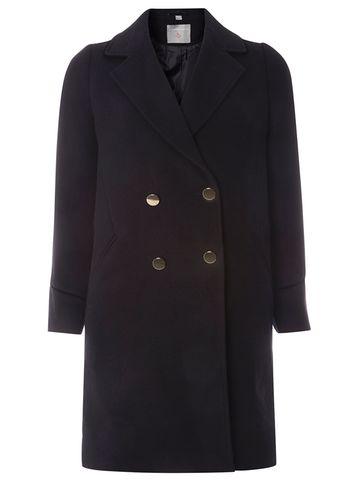 Dorothy Perkins Petite Navy Military Coat