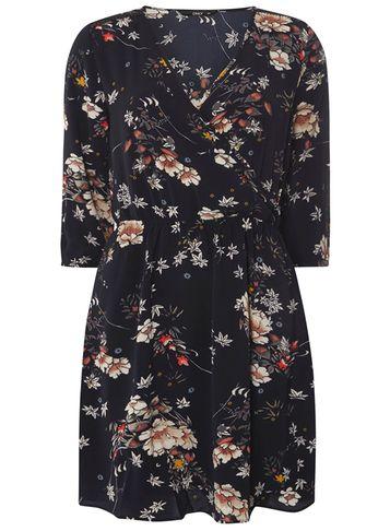 Dorothy Perkins *only 'mallory' Blue Floral Print Dress