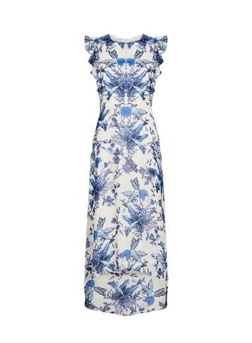 Dorothy Perkins Petite Blue Floral Maxi Dress