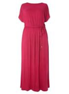 Dorothy Perkins Dp Curve Pink Jersey Cold Shoulder Maxi Dress
