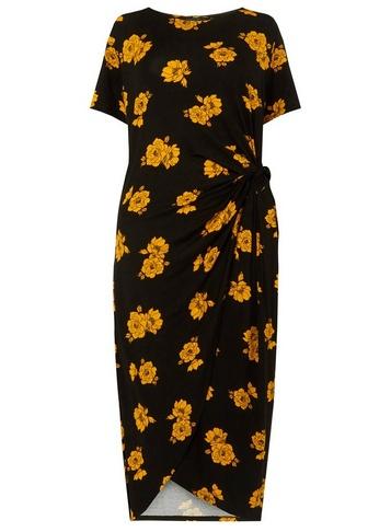 Dorothy Perkins *dp Curve Floral Print Manipulated Bodycon Midi Dress