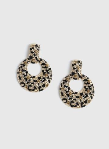Dorothy Perkins Multi Colour Animal Print Earrings
