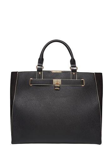 Dorothy Perkins Black Mix Belted Tote Bag
