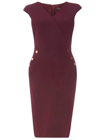 Dorothy Perkins Berry Button Pencil Dress