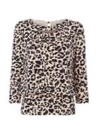 *roman Originals Pink Animal Print Necklace Top