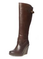 Dorothy Perkins *ravel Brown Buckled Knee High Boots