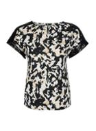 Dorothy Perkins Petite Multi Coloured Camouflage Print Sequin Trim T-shirt