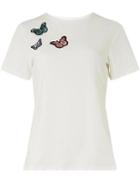 Dorothy Perkins Ivory Butterfly Badge T-shirt