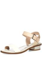 Dorothy Perkins Nude White Block Heel Sandals
