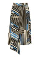Dorothy Perkins *izabel London Multicoloured Striped Asymmetric Skirt