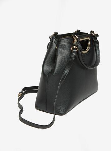 Dorothy Perkins Black Metal Handle Tote Bag