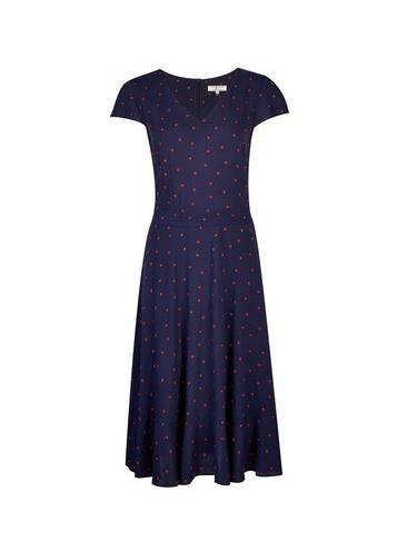 *billie & Blossom Tall Navy Ladybird Print Skater Dress