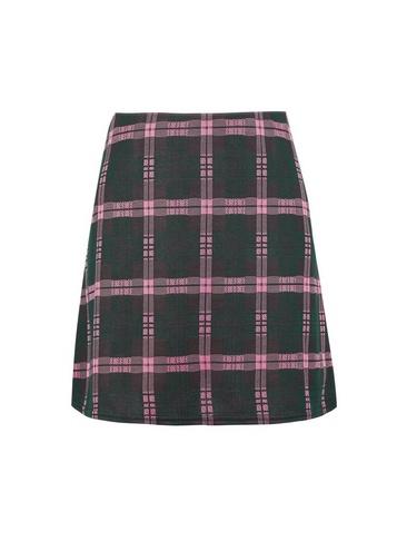 *lola Skye Green Check Print Skirt