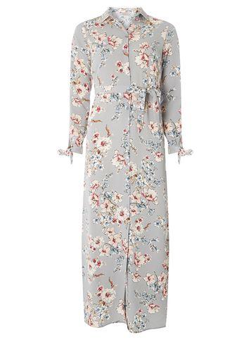Dorothy Perkins Petite Silver Cherry Blossom Maxi Dress