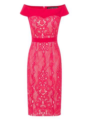 Dorothy Perkins *little Mistress Cherry Lace Mini Dress