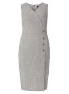 Dorothy Perkins Grey Herringbone Button Dress