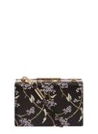 Dorothy Perkins Black Flower Satin Box Clutch Bag