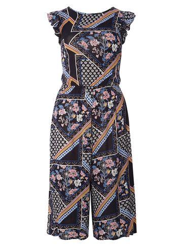Dorothy Perkins Floral Mix Tie Back Jumpsuit