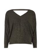 Dorothy Perkins Petite Gold Sparkle Batwing Top